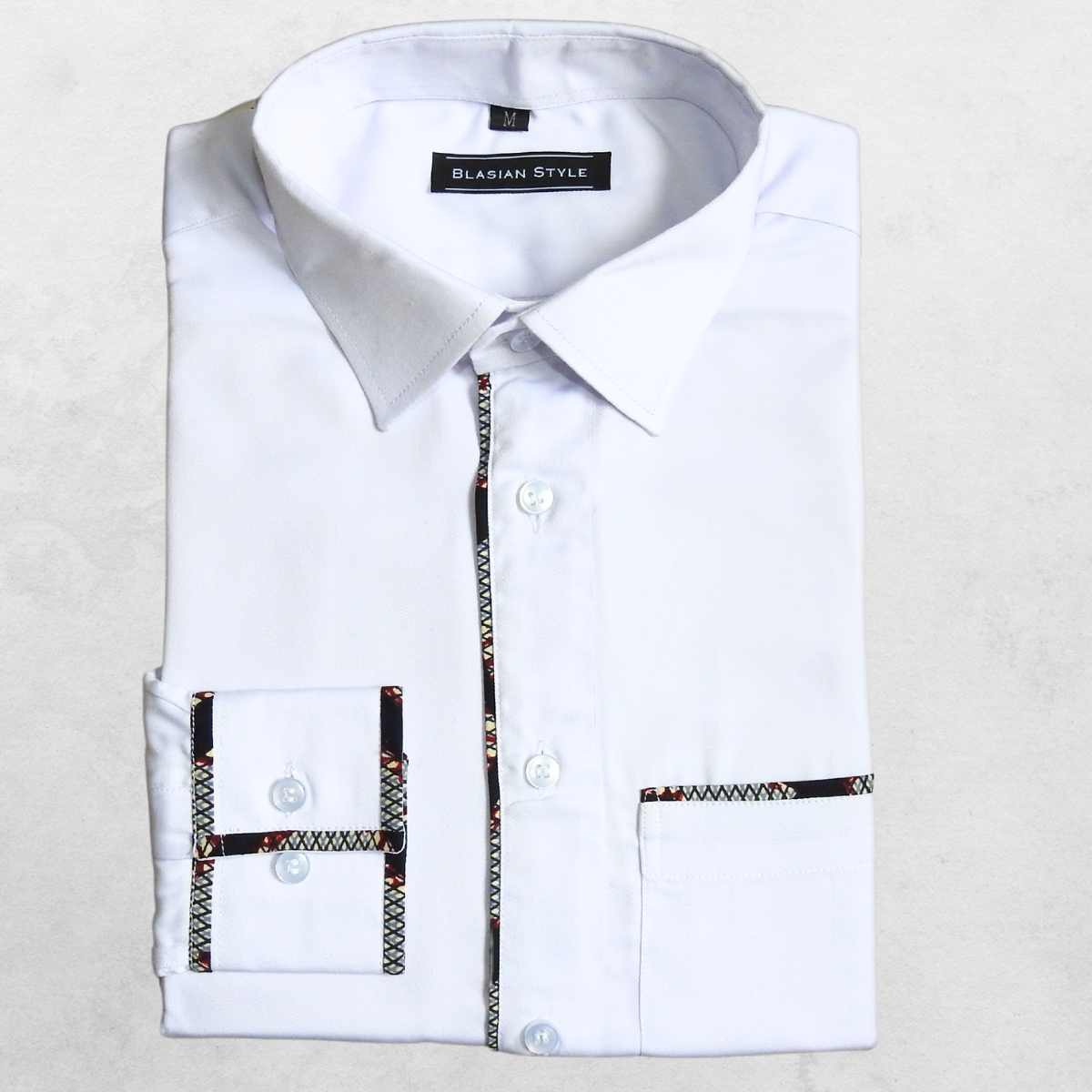 Classic wax shirt with plain collar