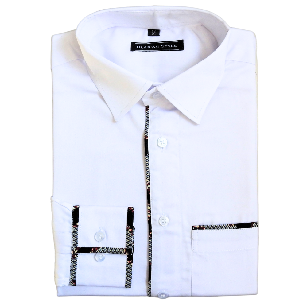 Classic wax shirt with plain collar