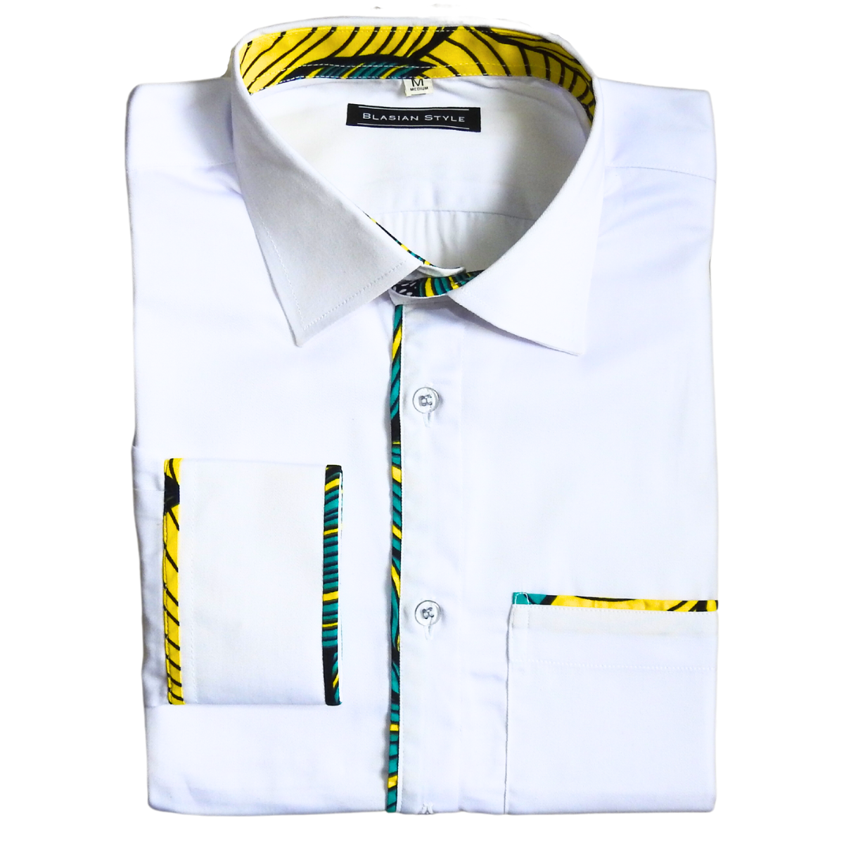 Chemise col imprimé wax