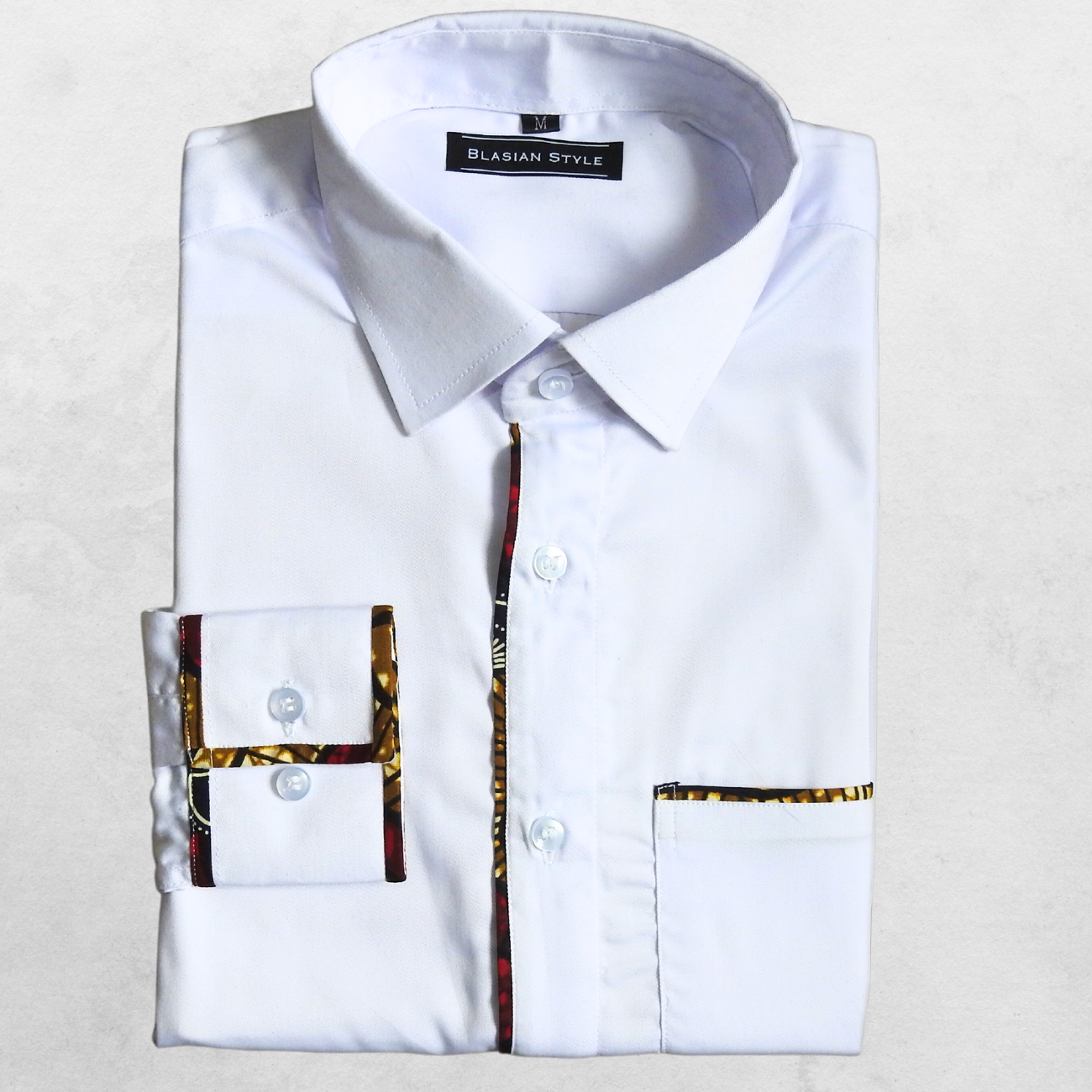 Classic wax shirt with plain collar