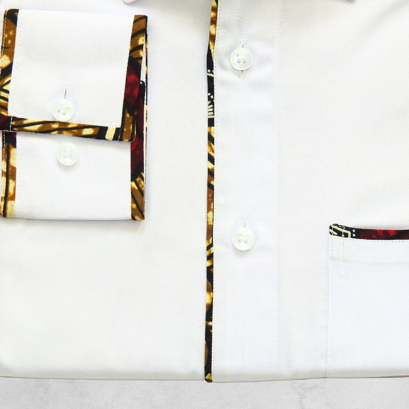 Classic wax shirt with plain collar